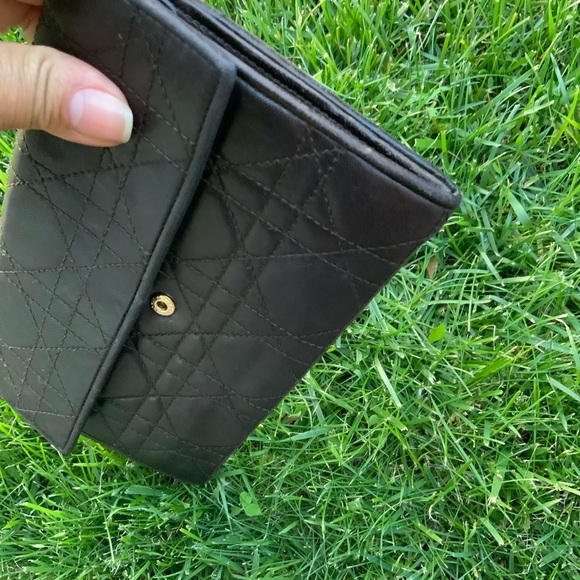 Christian Dior Vintage Cannage Long Wallet Black Leather Unisex. - Picture 16 of 16